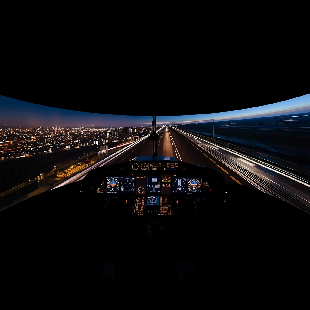 VR lennusimulaator cockpit. 
         Parimad VR-mängud 2026 - virtuaalnereaalsus.ee
