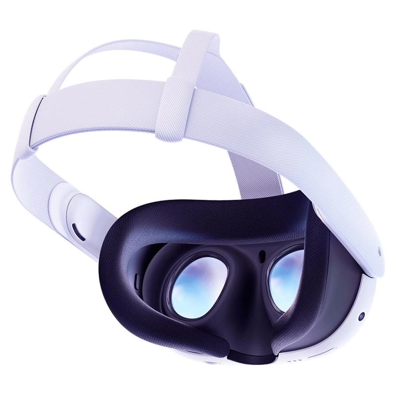 Meta Quest 3 VR-prillid lähivaates. Virtuaalprillide vaade seestpoolt.