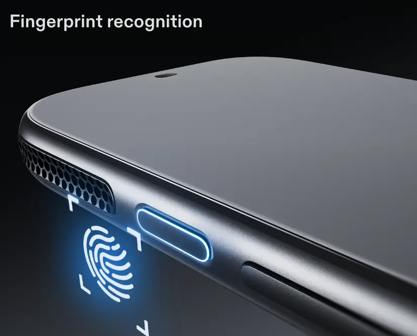 XREAL AURA compute puck Fingerprint Button lähivaade