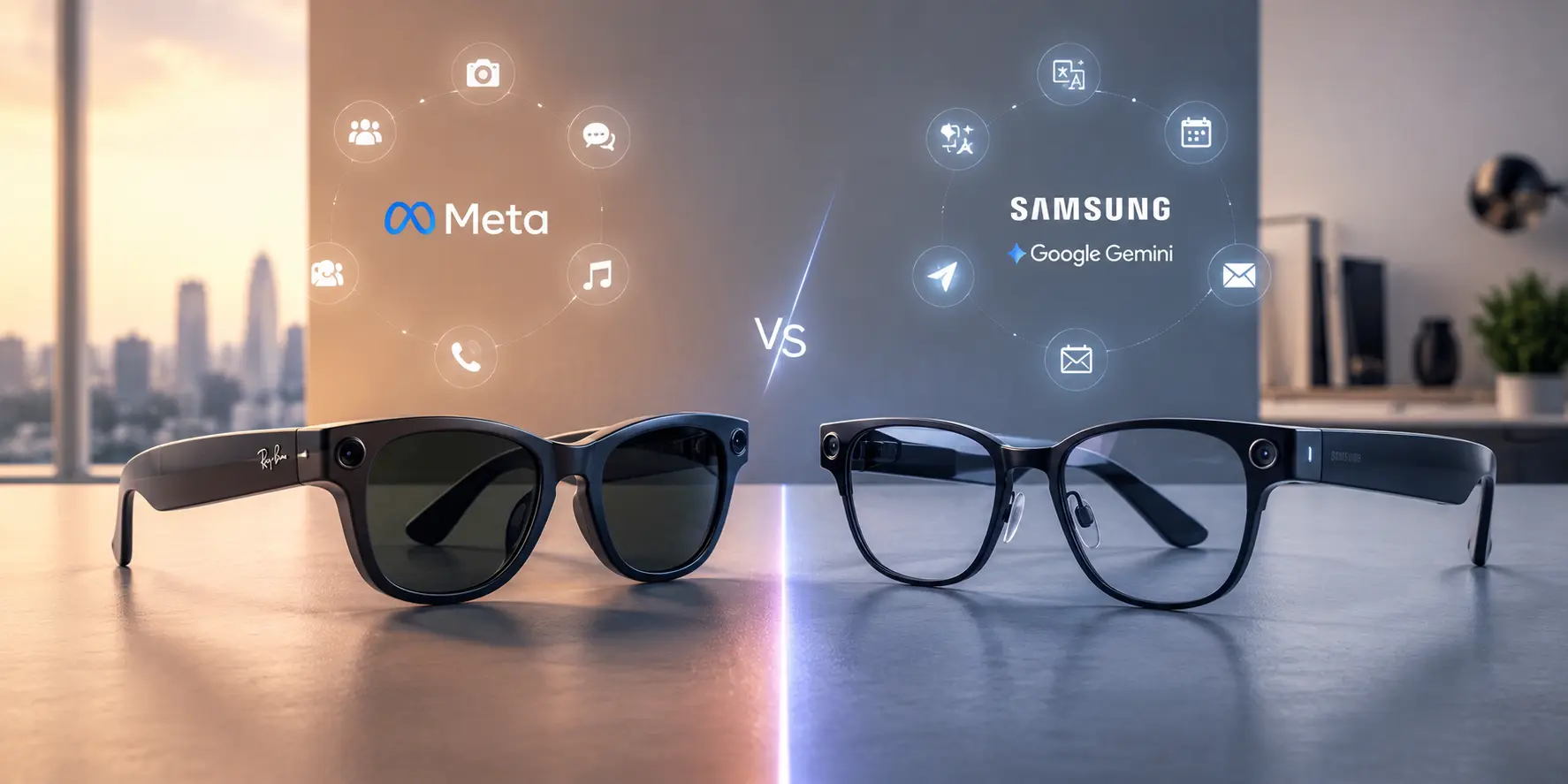 Samsung Galaxy Glasses vs Meta Ray-Ban nutiprillide võrdlus 2026