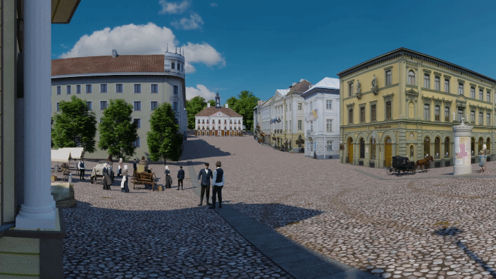 VR Tartu 1913 — ajalooline VR-elamus Kaarsilla juures