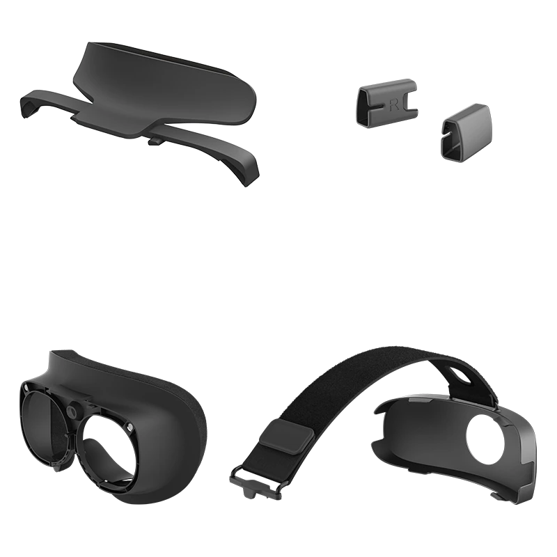 VIVE Deluxe Pack XR Elite'ile – pearihm, näopolstrid ja kinnitusklambrid parema tasakaalu ja mugavuse jaoks.